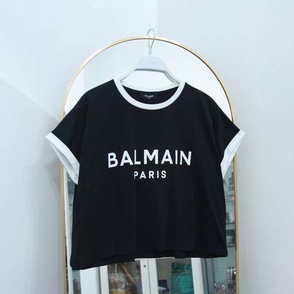 Balmain-Crop-Tshirt