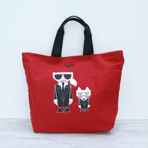 Karl-Choupette-Tote-Bag-Red